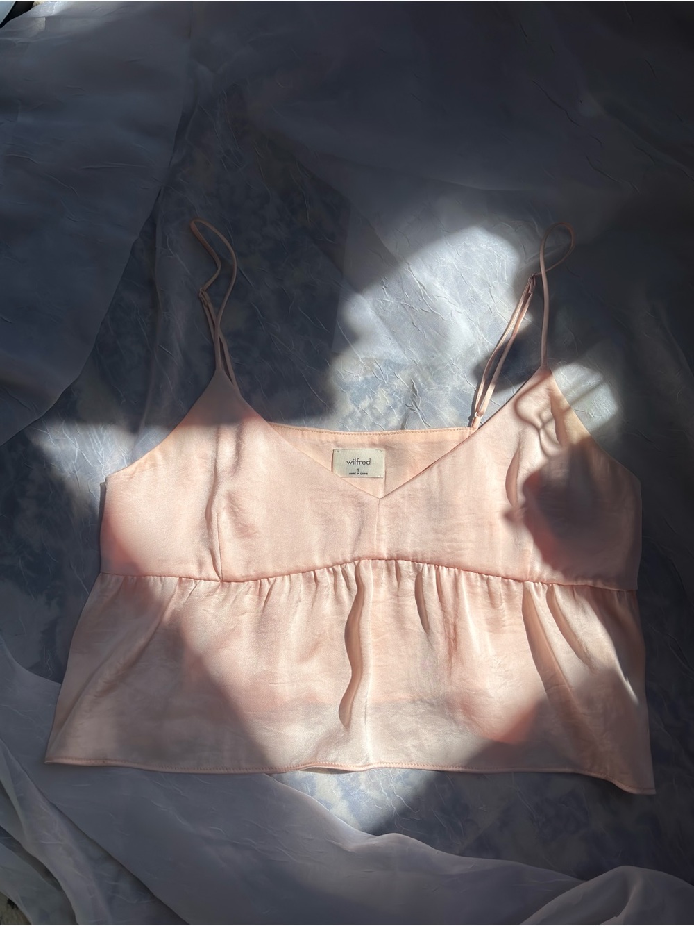 Wilfred Pink Satin Tank Top